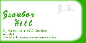 zsombor will business card